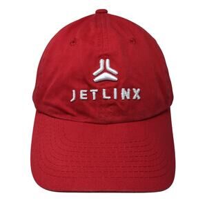 Jetlinx Slideback Baseball Cap Red One Size Adjustable Embroidered 6 Panel